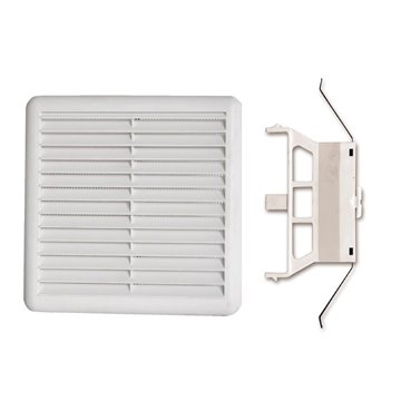 Grille carrée en abs blanc