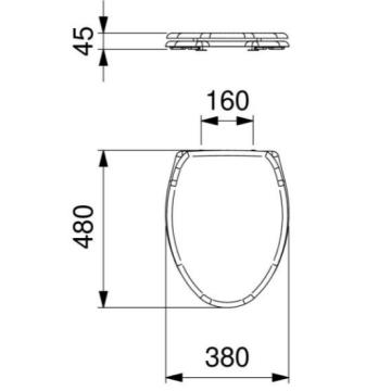 construction thermoformée blanche pour les cuvettes EASY à ouverture frontale