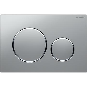 Geberit Sigma20 noir plaque ronde chromée 115.882.KM.1