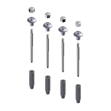 Kit de fixation pour plancher de WC - 4 vis + chevilles | Idrobay