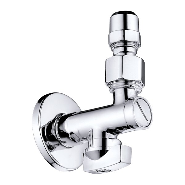 Robinet à boisseau sphérique sous lavabo 1/2'x10 chrome-c/filtre et joint à haut capuchon Robinet à boisseau sphérique sous lavabo 1/2'x10 chrome-c/filtre et joint à haut capuchon